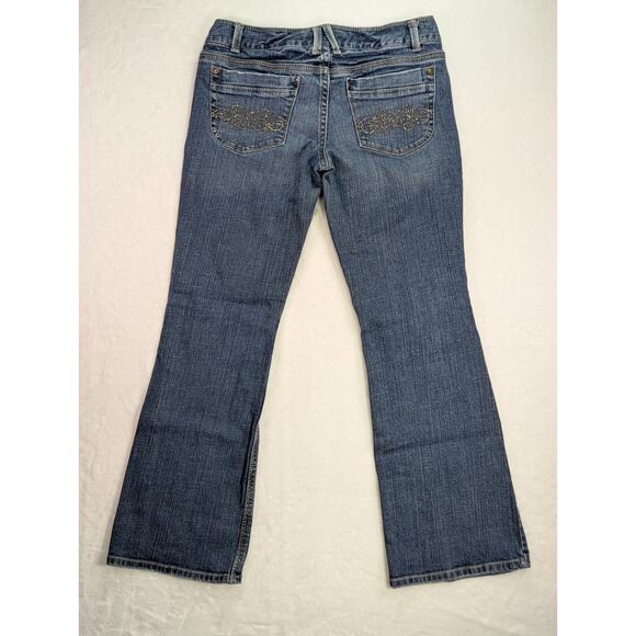 Hailey Skinny Flare Jeans w/Rhinestones by Aeropostale Size 11/12 Regular Y2K - Picture 5 of 8